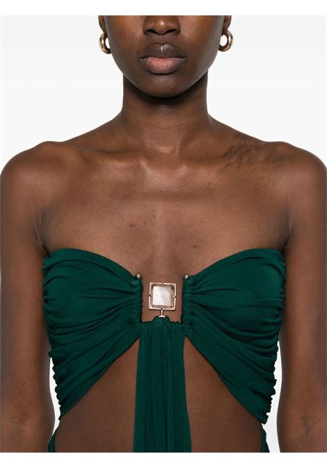 Abito lungo con dettaglio cut-out in verde Christopher esber - donna CHRISTOPHER ESBER | 24033064GRN